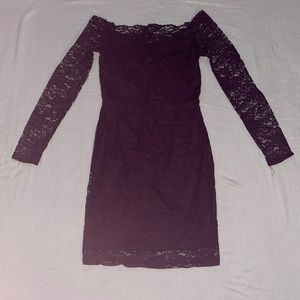 purple lace dress